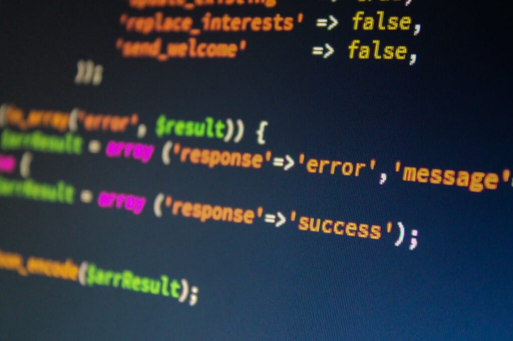 pexels-photo-270557 Close-up of PHP code on a monitor, highlighting development and programming concepts.